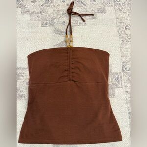 Sezane Tiya Top Brown - Size S